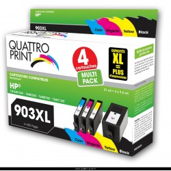 pack 4 cartouches compatible HP 903XL