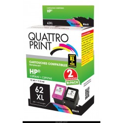Pack 2 cartouches 62XL Quattro Print