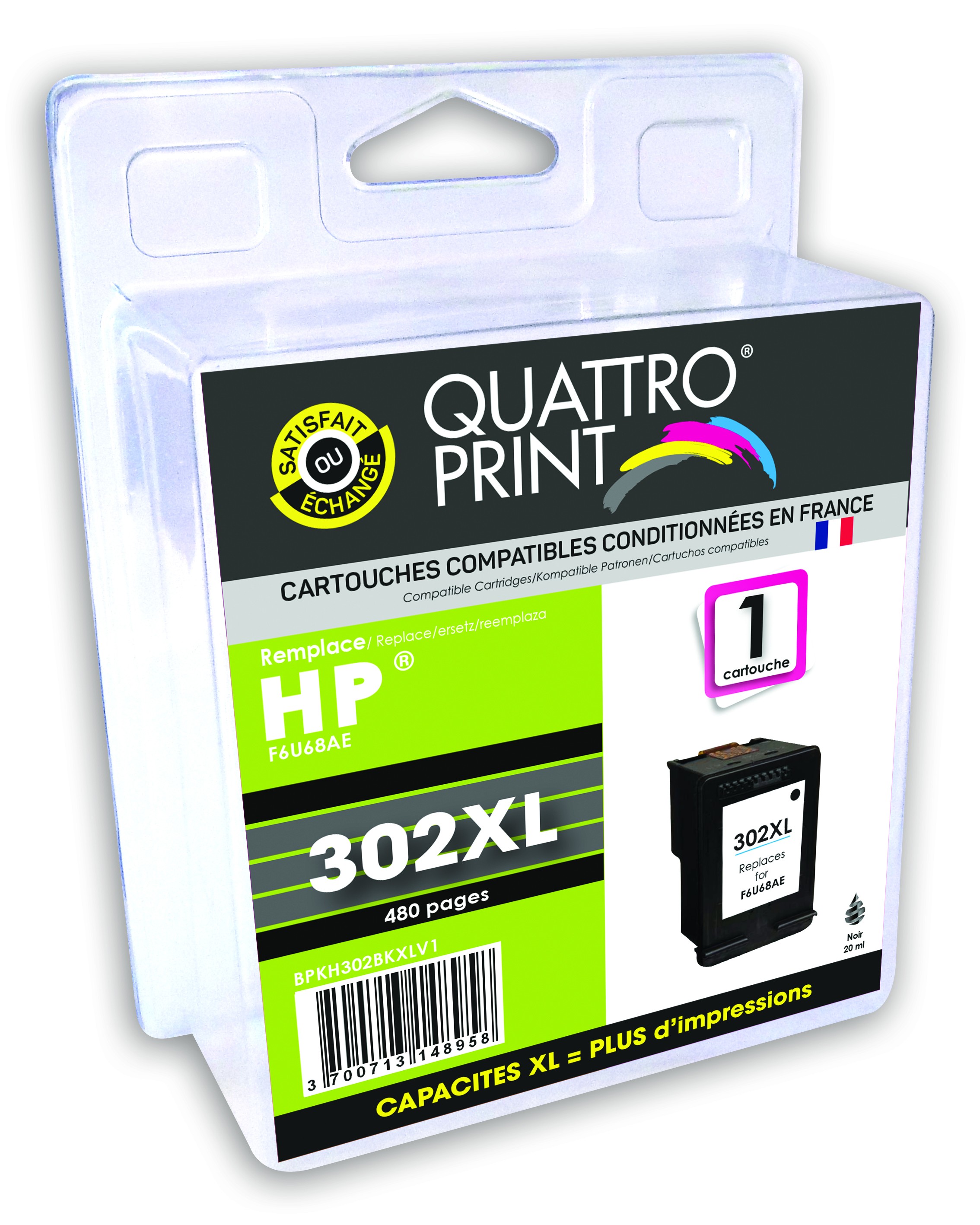Cartouches d'encre compatibles HP301 HP 301 XL Noir pour HP