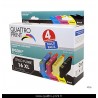Pack 4 cartouches d'encre QuattroPrint compatible Epson T1636 (Stylo Plume)